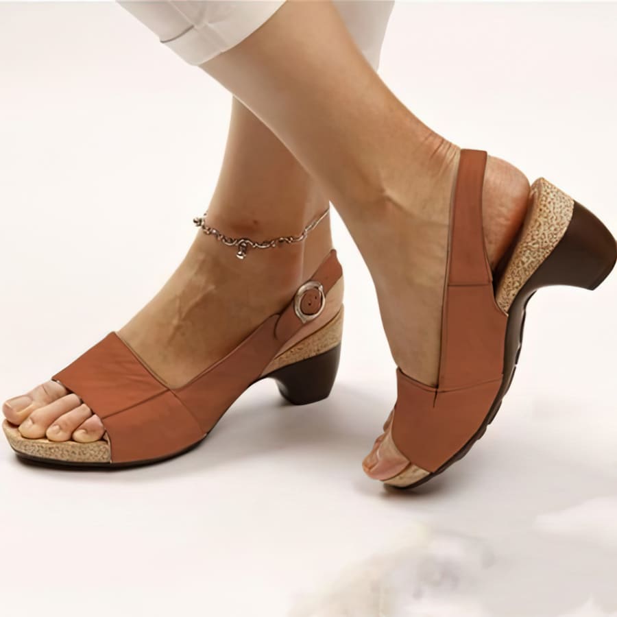 Lively® Sandales Marron / 36 Sandales Orthopédiques à Talon | Lively™