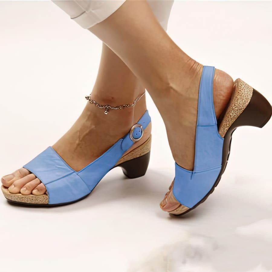 Lively® Sandales Bleu / 36 Sandales Orthopédiques à Talon | Lively™