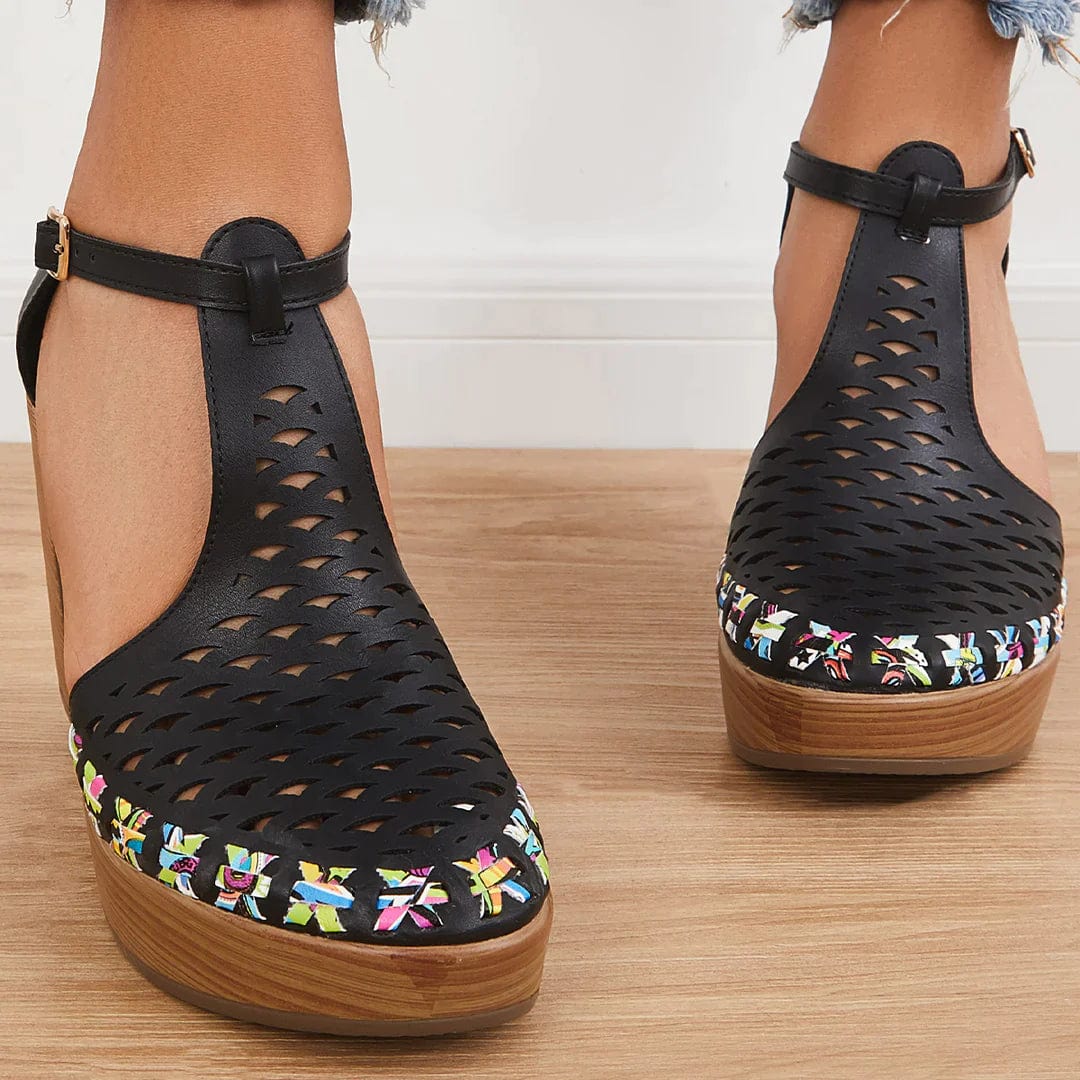 Lively® Sandales Noir / 35 Sabots à talons en maille | Lively™