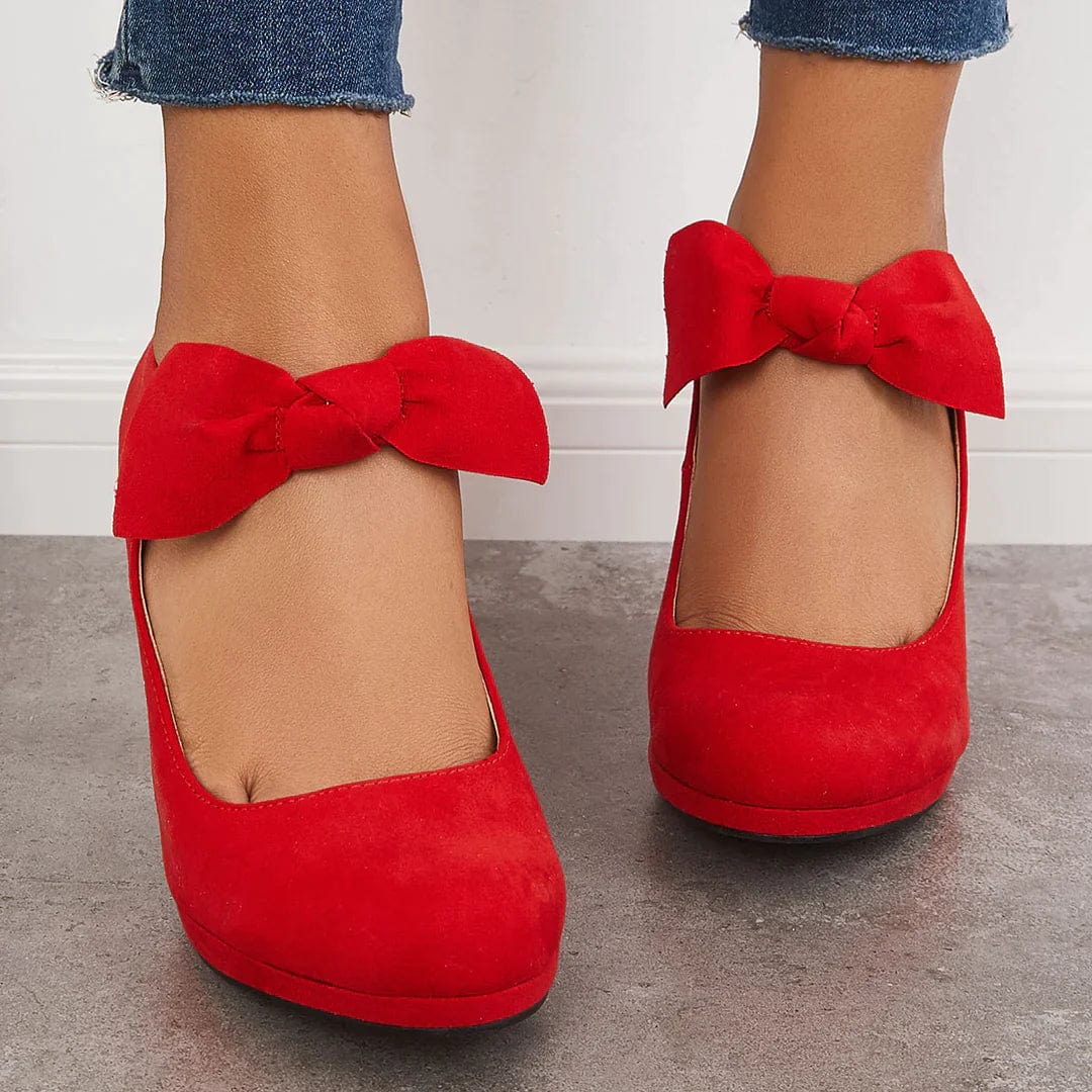 Lively® Vêtements été Rouge / 35 Chaussures à Talon avec Nœud de Cheville | Lively™