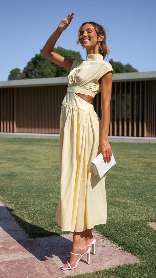 Lively® Dresses LightYellow / 6 UK Elegante dress with pockets - Bloom®