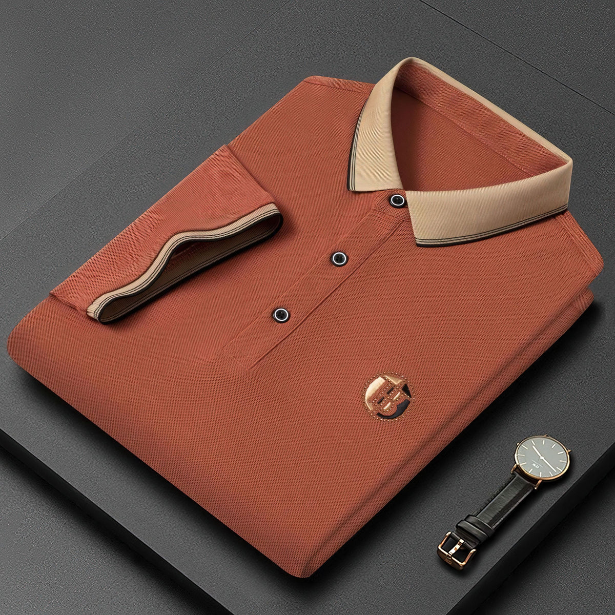 Lively® Homme S / Orange Polo italien | Lively™