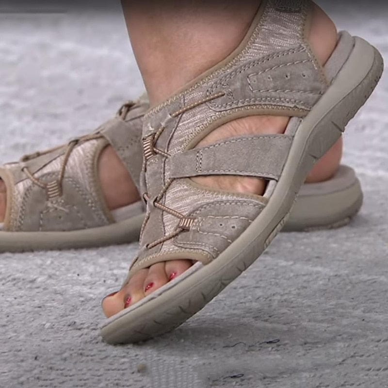 Lively® Kleidung Beige / 35 Komfortable Sandalen für Damen