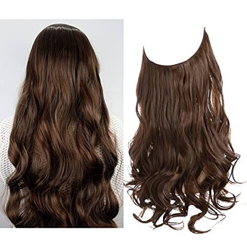 Lively® Ginger Braun / 40cm - 110g Unsichtbare Haar Extensions - Gewellt